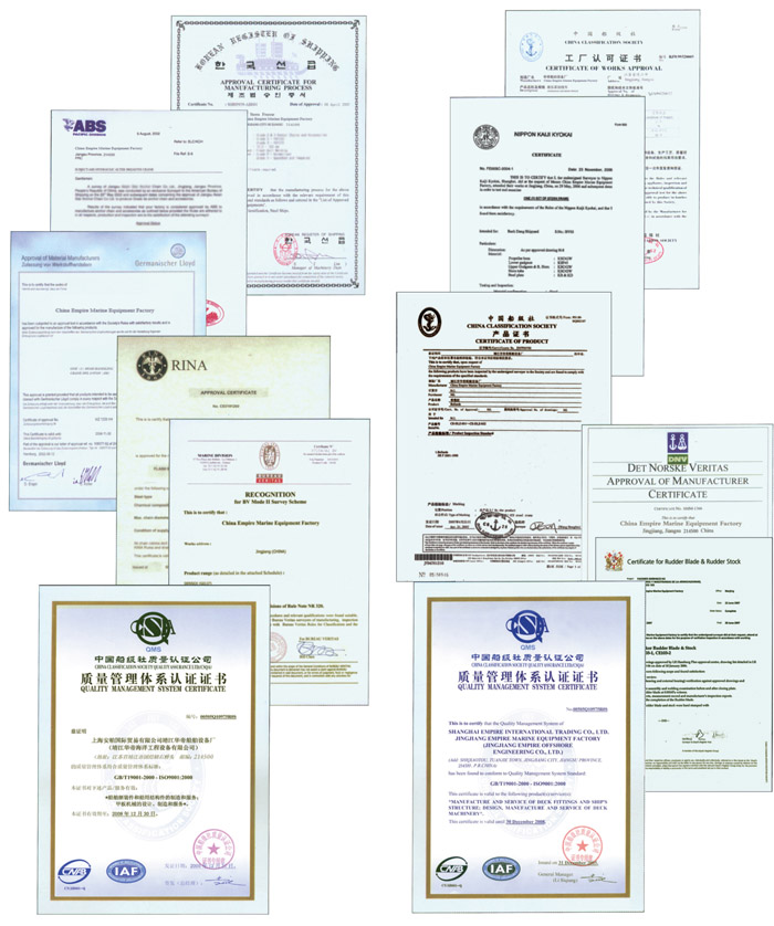 Certificates